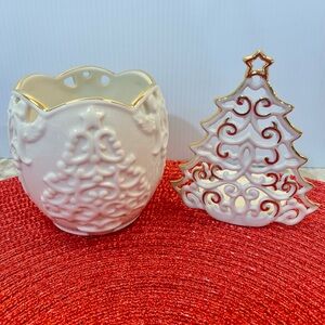 Lenox White and Gold Holiday Decor Set